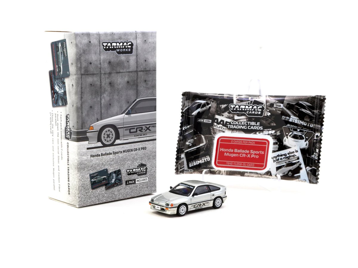 2025 Honda Ballade Sports MUGEN CR-X Pro Silver with Tarmac Cards Combo Set: No package: Image 5