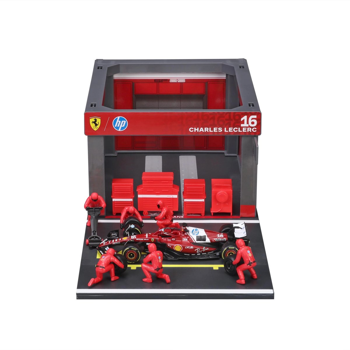 2026 PIT STOP FERRARI SF-25 #16 Charles LECLERC - Formula 1 Playset Diorama with 1:43 scale SF-25 vehicle: No package: Image 3