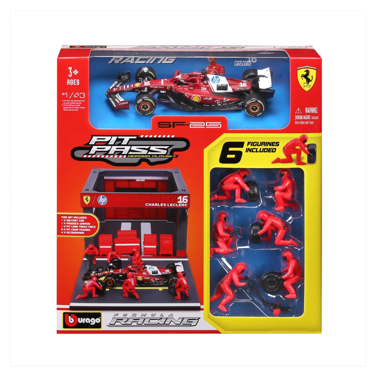 2026 PIT STOP FERRARI SF-25 #16 Charles LECLERC - Formula 1 Playset Diorama with 1:43 scale SF-25 vehicle: No package: Image 5