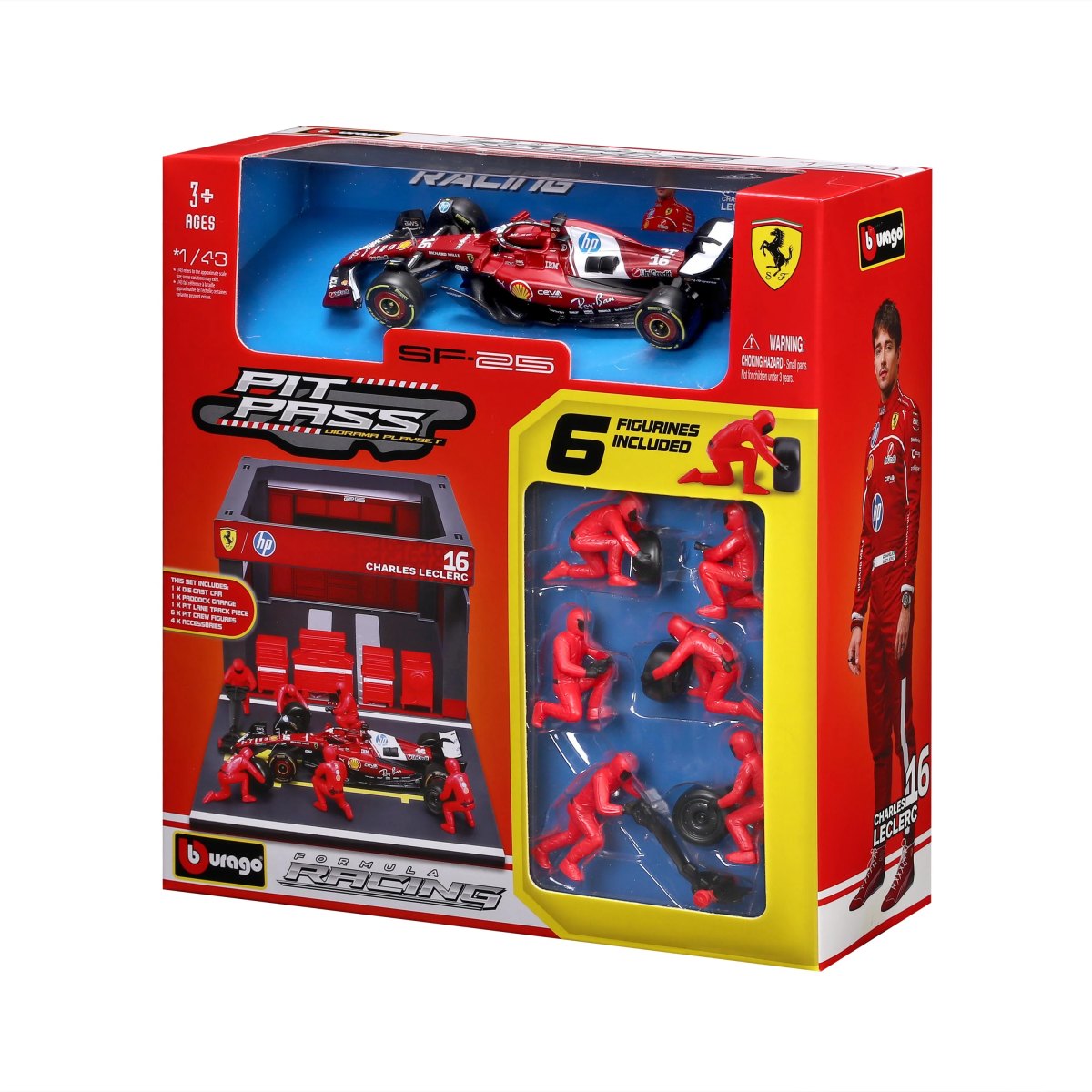 2026 PIT STOP FERRARI SF-25 #16 Charles LECLERC - Formula 1 Playset Diorama with 1:43 scale SF-25 vehicle: No package: Image 6