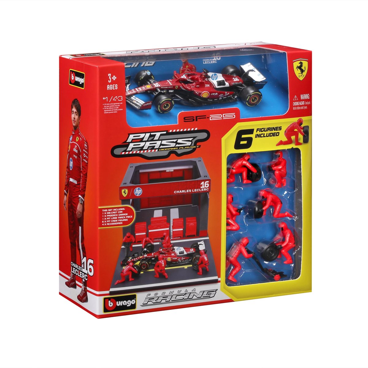 2026 PIT STOP FERRARI SF-25 #16 Charles LECLERC - Formula 1 Playset Diorama with 1:43 scale SF-25 vehicle: No package: Image 2
