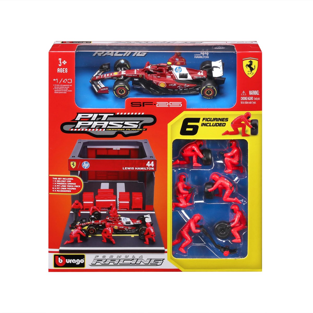 2026 PIT STOP FERRARI SF-25 #44 Lewis Hamilton - Formula 1 Playset Diorama with 1:43 scale SF-25 vehicle: No package: Image 5