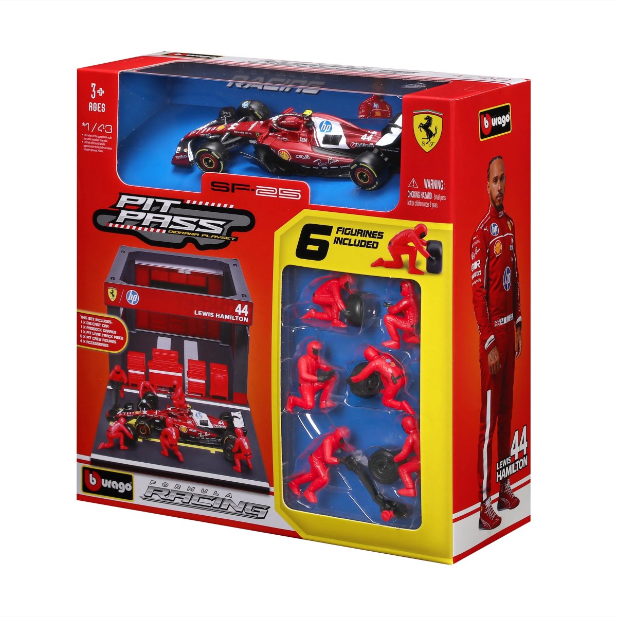 2026 PIT STOP FERRARI SF-25 #44 Lewis Hamilton - Formula 1 Playset Diorama with 1:43 scale SF-25 vehicle: No package: Image 6