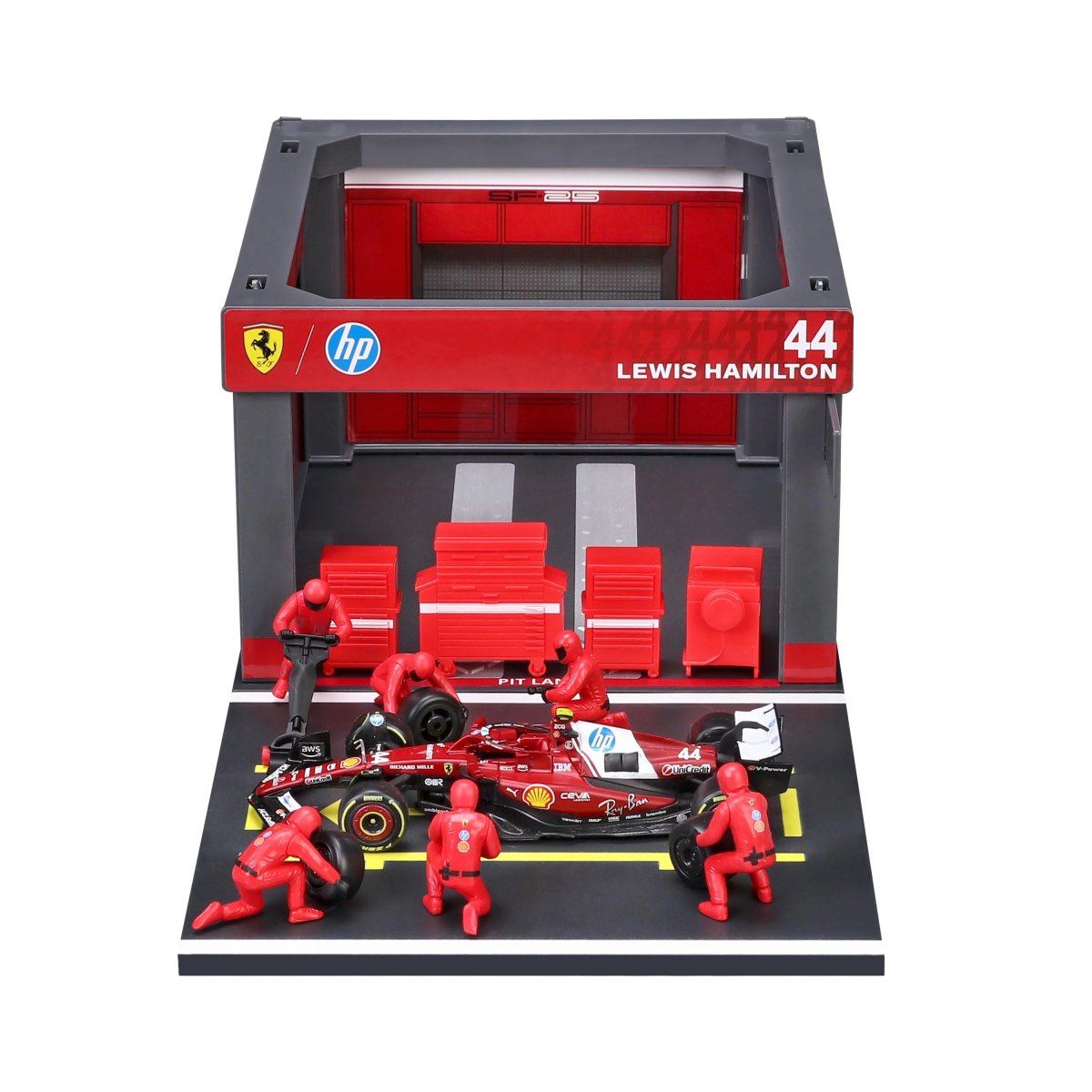 2026 PIT STOP FERRARI SF-25 #44 Lewis Hamilton - Formula 1 Playset Diorama with 1:43 scale SF-25 vehicle: No package: Image 3