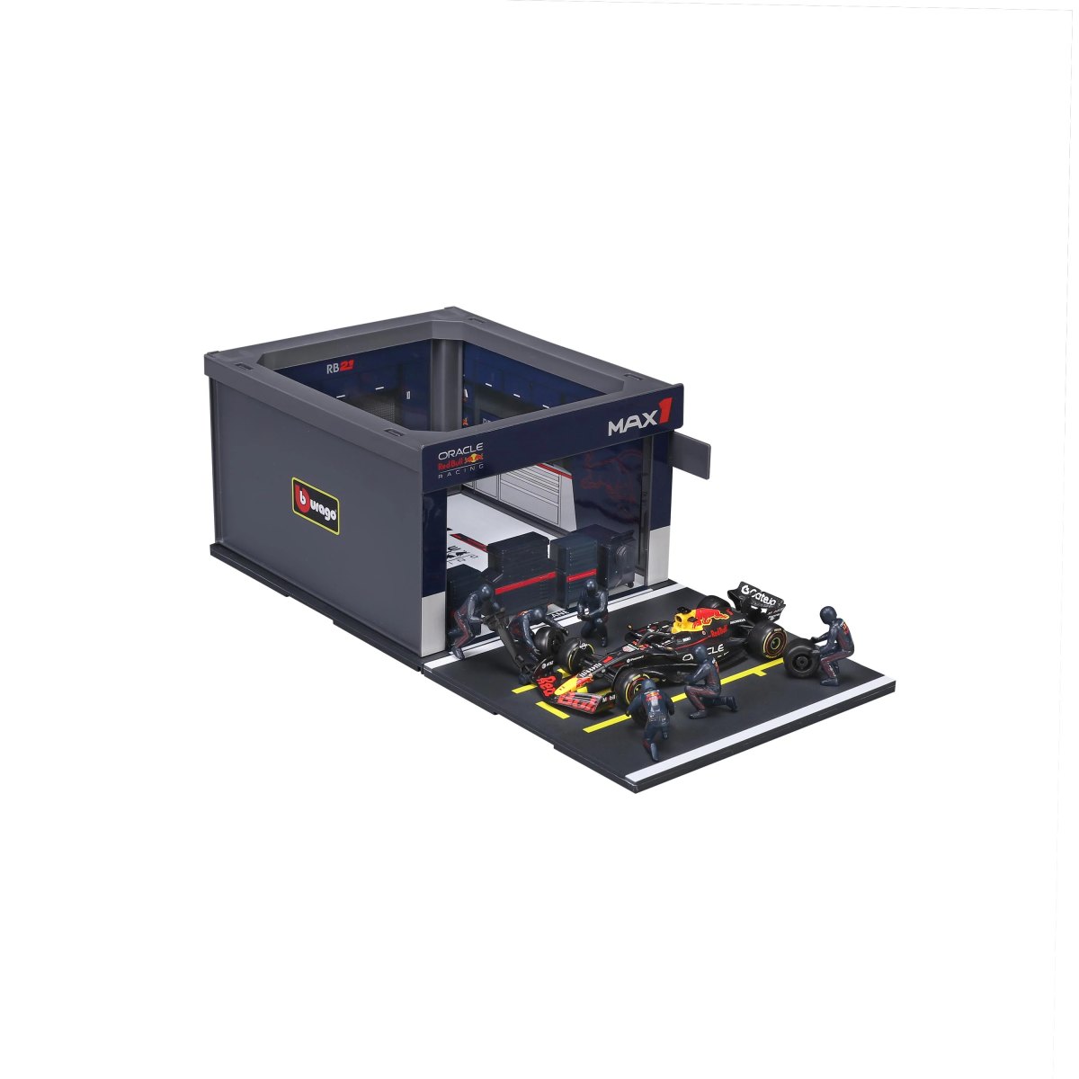 2026 PIT STOP RED BULL RB21 (2025) #1 VERSTAPPEN - Official Oracle Red Bull Racing Formula 1 Playset Diorama with 1:43 scale RB21 vehicle: No package: Image 4