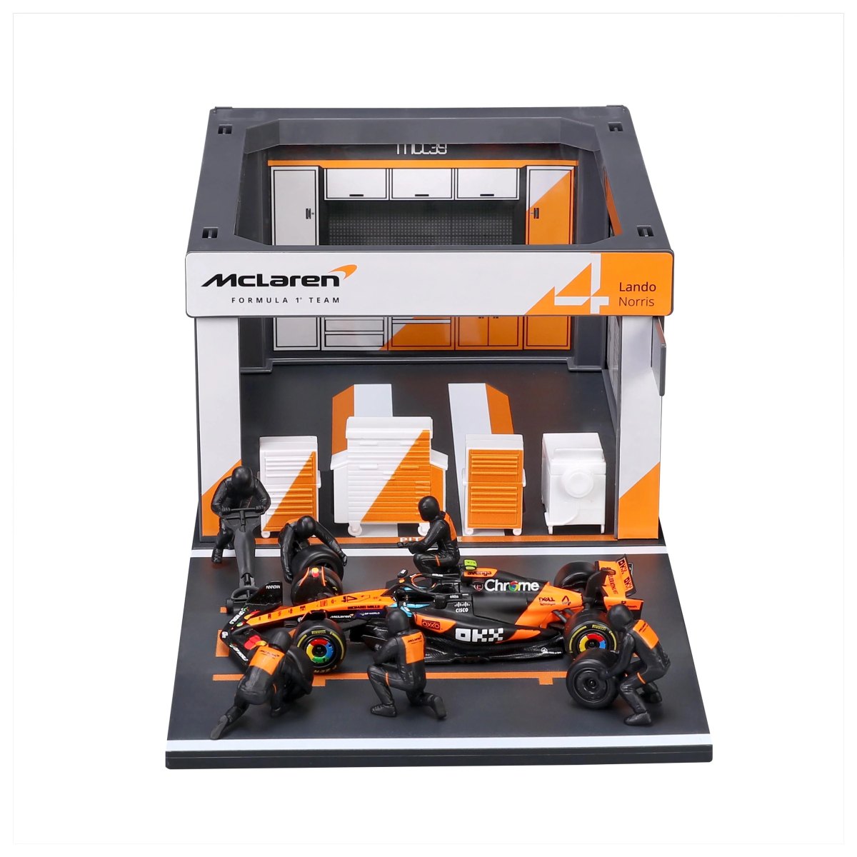 2026 PIT STOP McLaren MCL39 (2025) #4 NORRIS – Official McLaren Racing Formula 1 Playset Diorama with 1:43 scale MCL39 vehicle: No package: Image 3