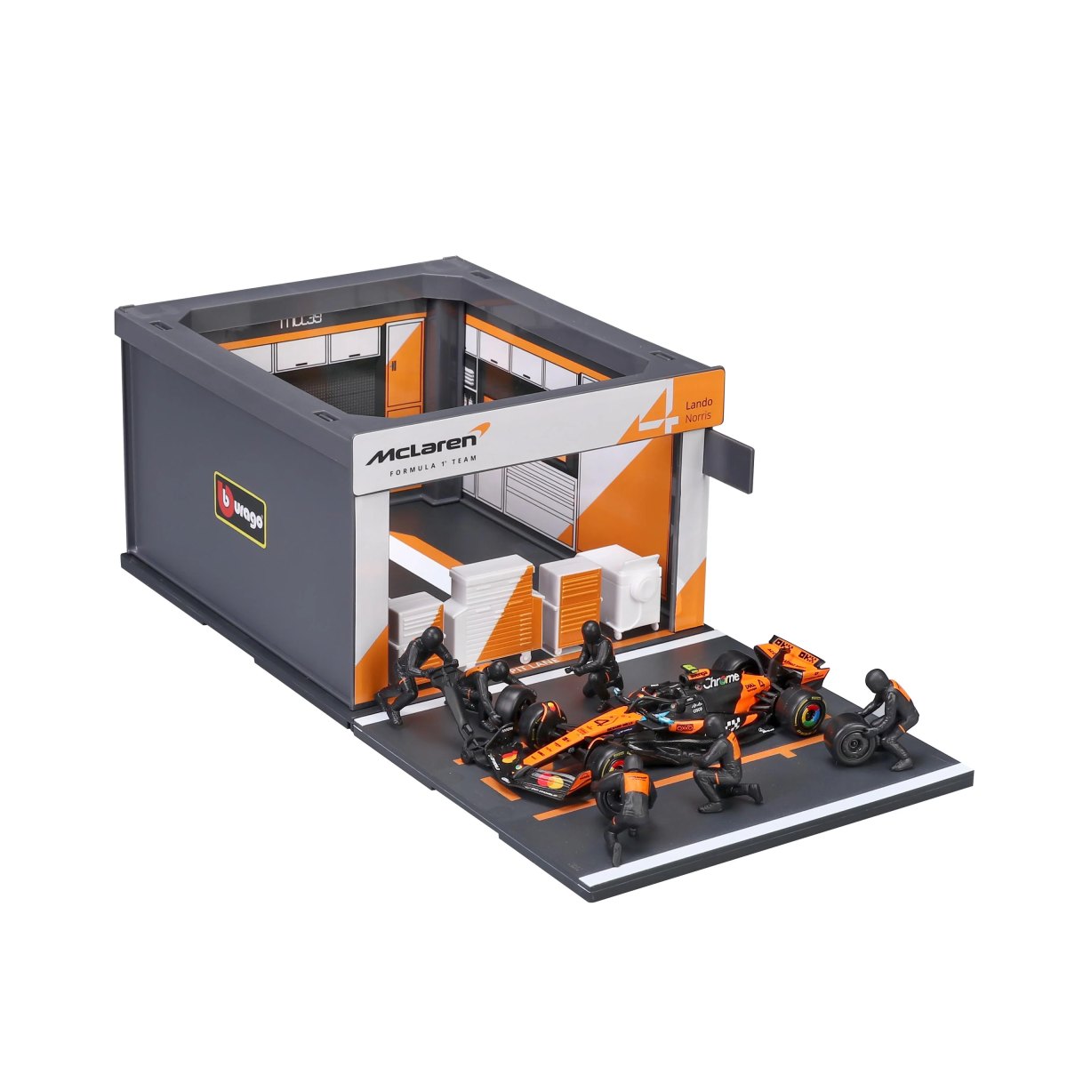 2026 PIT STOP McLaren MCL39 (2025) #4 NORRIS – Official McLaren Racing Formula 1 Playset Diorama with 1:43 scale MCL39 vehicle: No package: Image 4