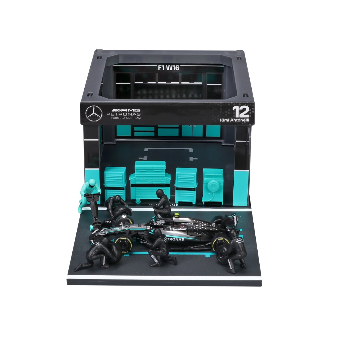 2026 PIT STOP MERCEDES-AMG16 (2025) #12 Kimi ANTONELLI - Official Mercedes-AMG PETRONAS Formula One Team Formula 1 Playset Diorama with 1:43 scale AMG16 vehicle: No package: Image 3