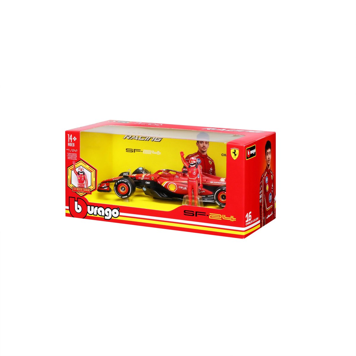 2026 F1 FERRARI SF-24 2024 #16 1:24 WITH DRIVER LECLERC: No package: Image 8