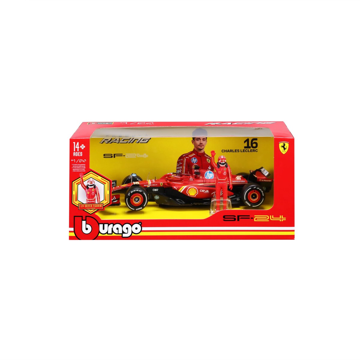 2026 F1 FERRARI SF-24 2024 #16 1:24 WITH DRIVER LECLERC: No package: Image 7