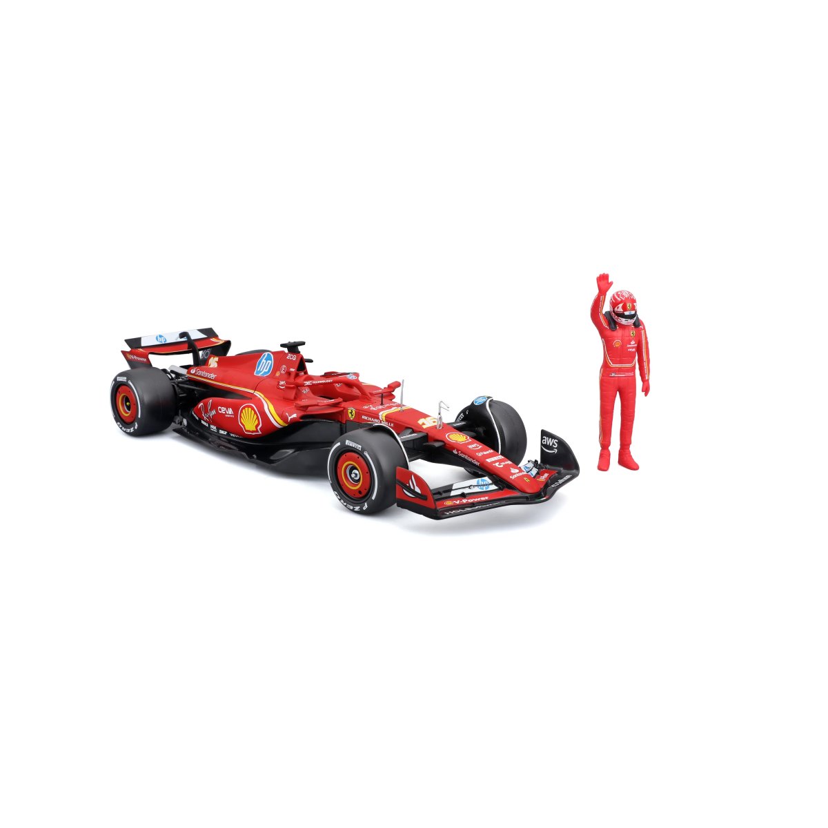 2026 F1 FERRARI SF-24 2024 #16 1:24 WITH DRIVER LECLERC: No package: Image 6