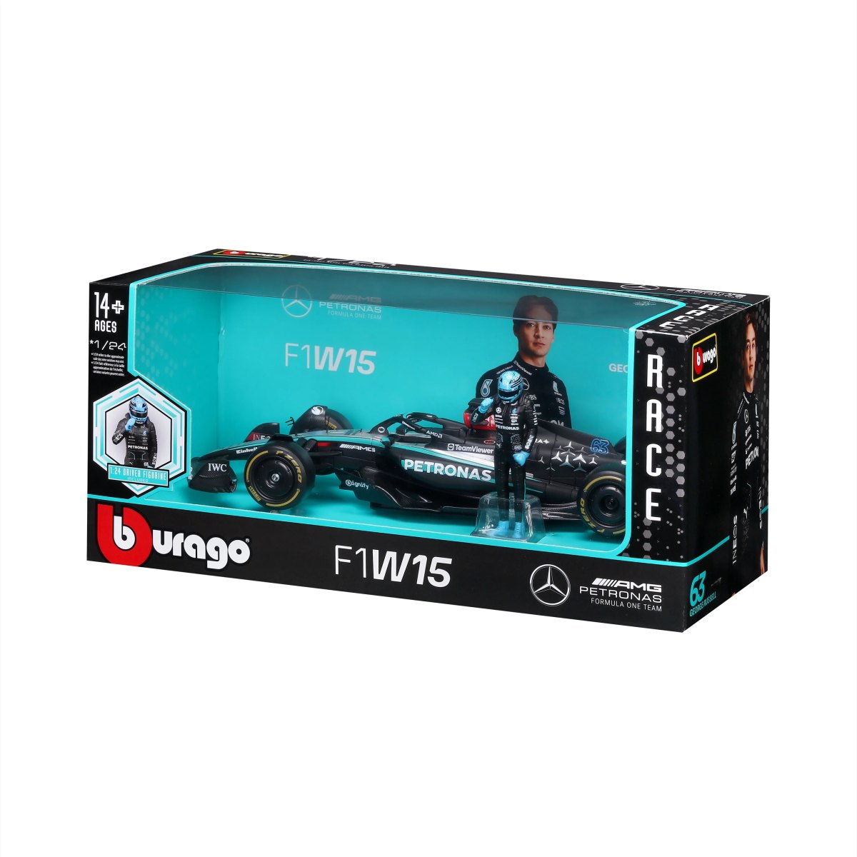 2026 F1 MERCEDES-AMG W15 E PERFORMANCE 2024 #63 1:24 WITH DRIVER RUSSELL: No package: Image 8