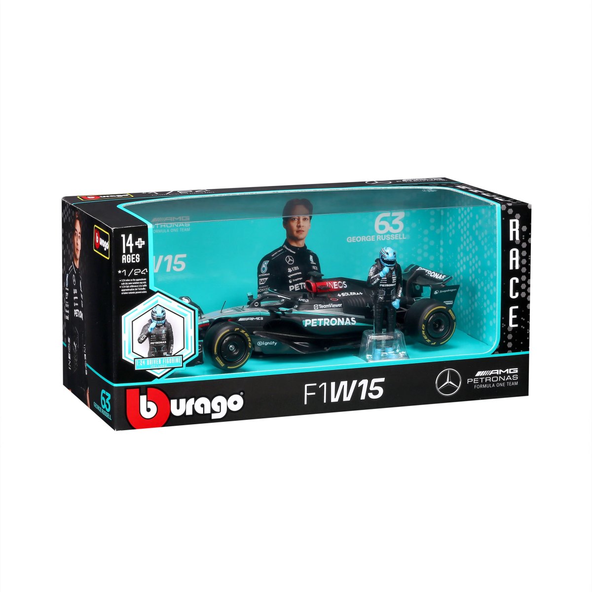 2026 F1 MERCEDES-AMG W15 E PERFORMANCE 2024 #63 1:24 WITH DRIVER RUSSELL: No package: Image 2