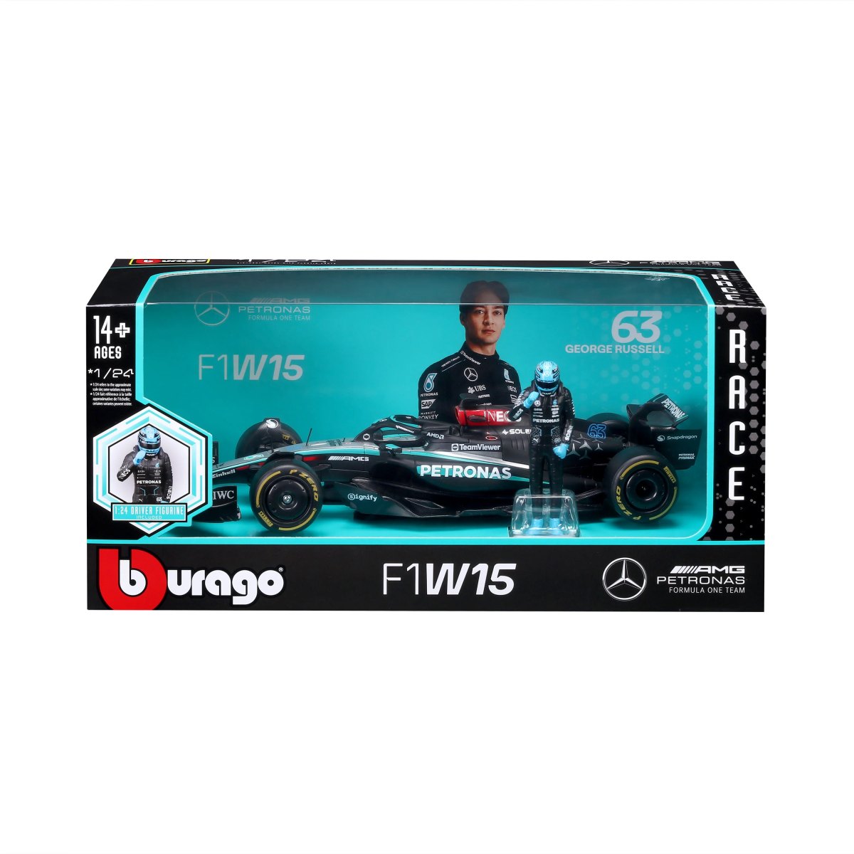 2026 F1 MERCEDES-AMG W15 E PERFORMANCE 2024 #63 1:24 WITH DRIVER RUSSELL: No package: Image 7