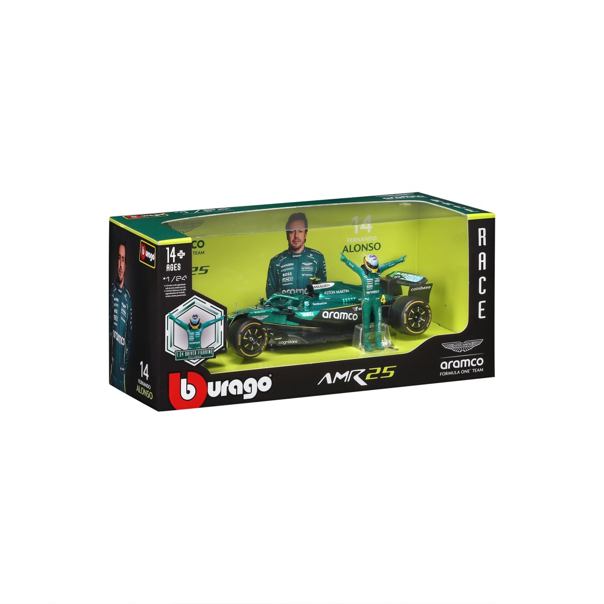 2026 F1 ASTON MARTIN AMR 25 2025 #14 1:24 WITH DRIVER ALONSO: No package: Image 2