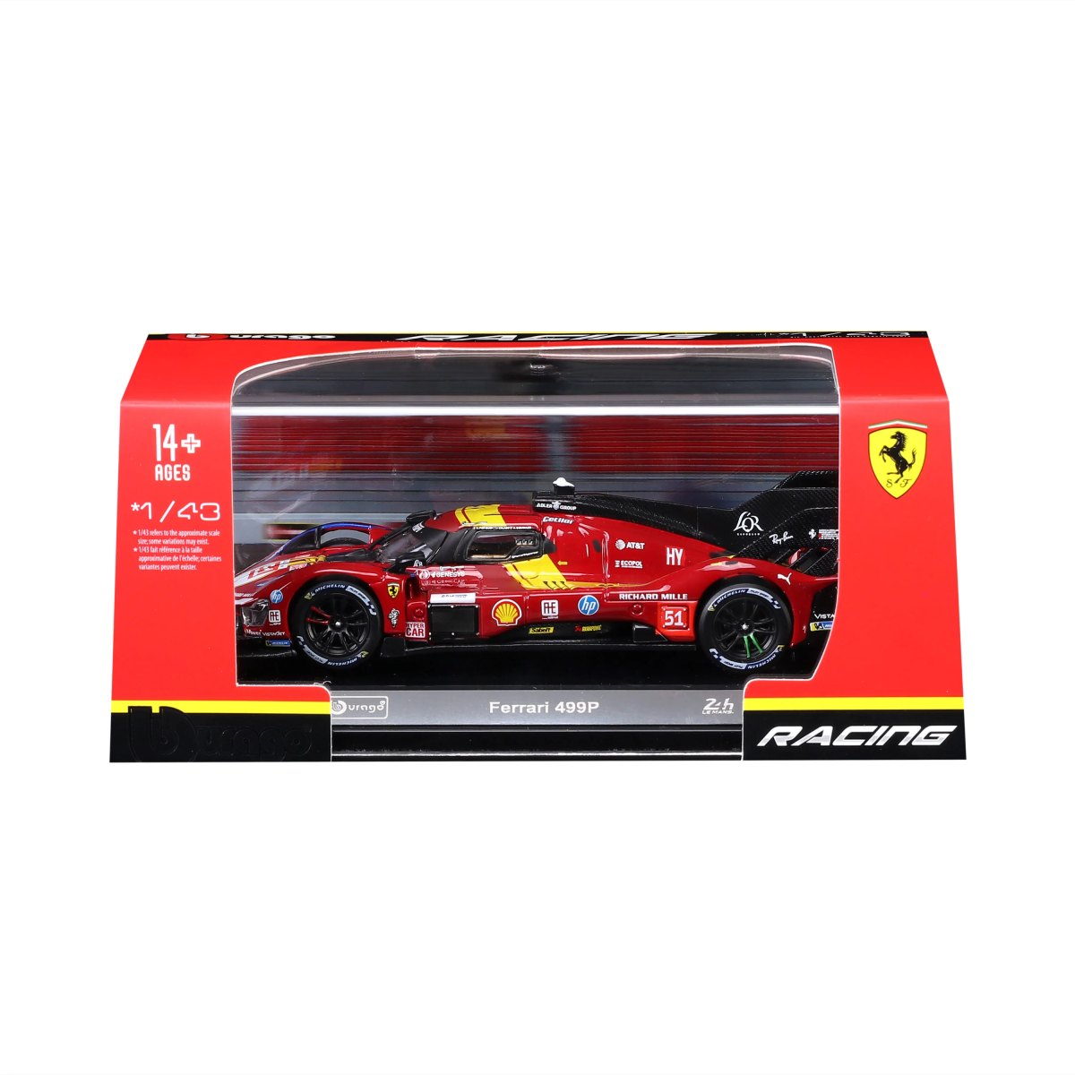 2026 FERRARI 499P 24H LMH Hypercar 2025 No. 51 1:43 with display case: No package: Image 8
