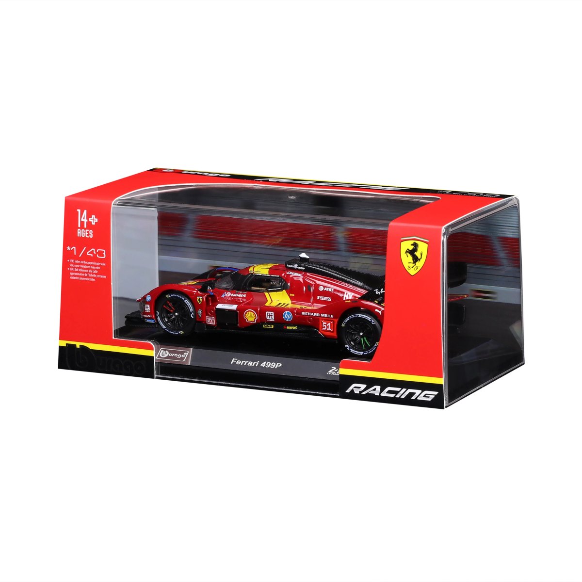 2026 FERRARI 499P 24H LMH Hypercar 2025 No. 51 1:43 with display case: No package: Image 9