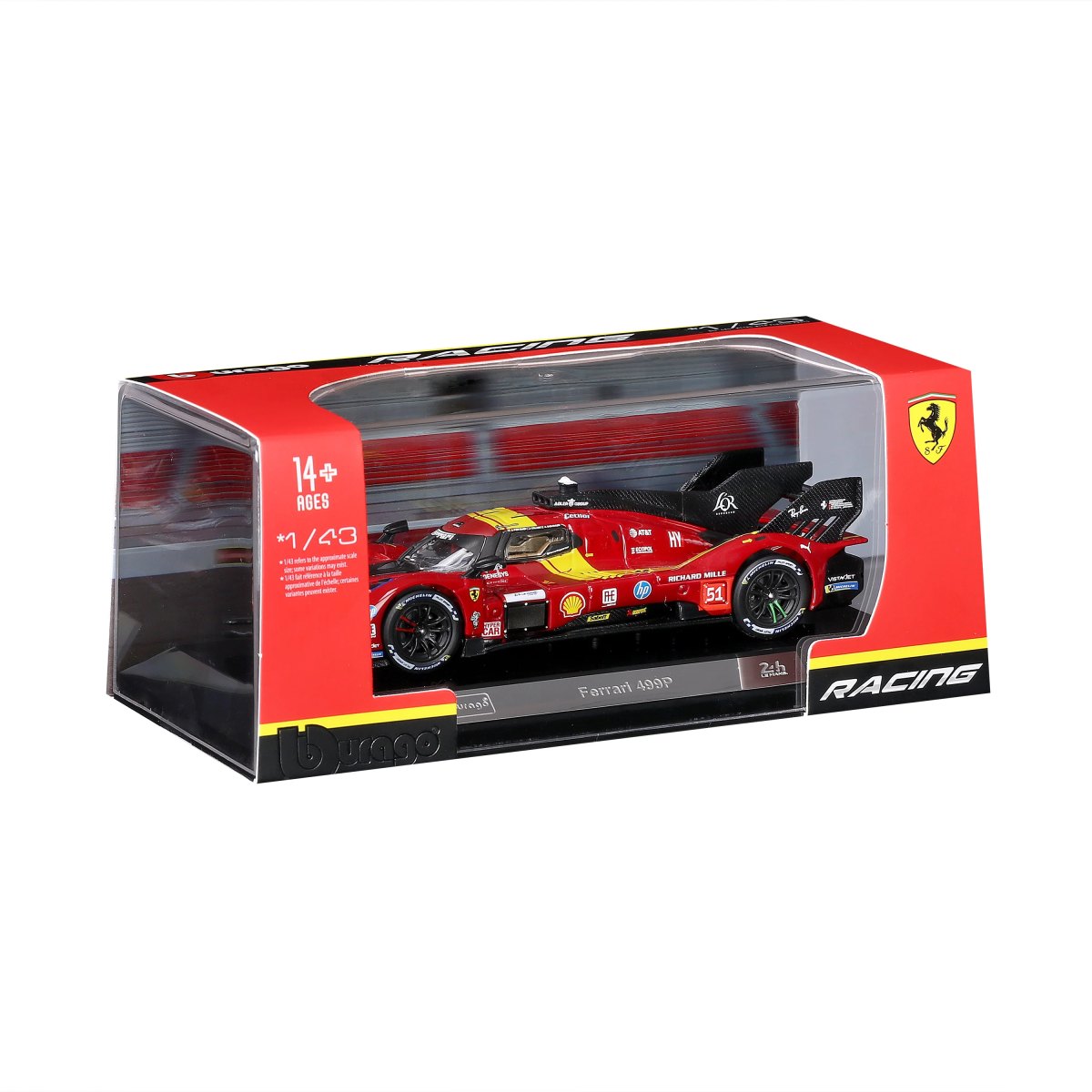 2026 FERRARI 499P 24H LMH Hypercar 2025 No. 51 1:43 with display case: No package: Image 2