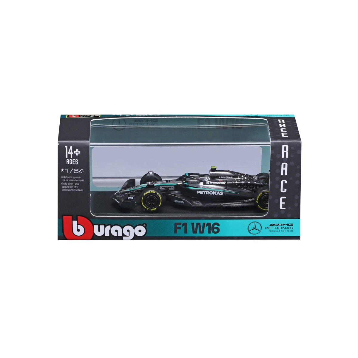 2026 Mercedes-AMG F1 W16 2025 #12 Antonelli 1:64 with display case: No package: Image 7