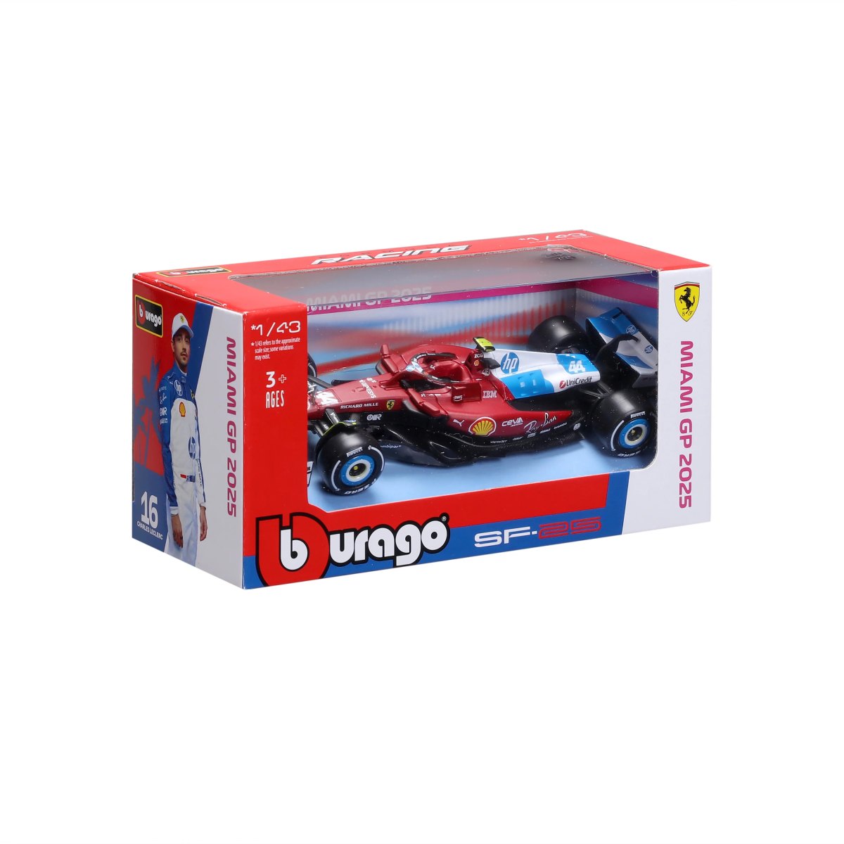 2026 Ferrari SF-25 #44 Lewis Hamilton Miami Livery 1:43: No package: Image 2