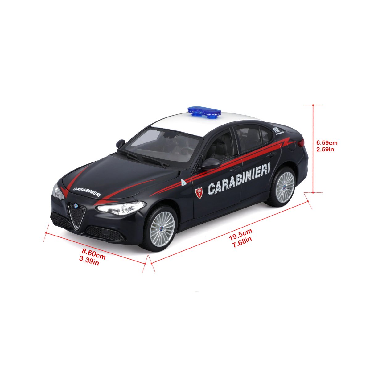 2026 Model Kit Alfa Romeo GIULIA CARABINIERI – 1:24: No package: Image 5