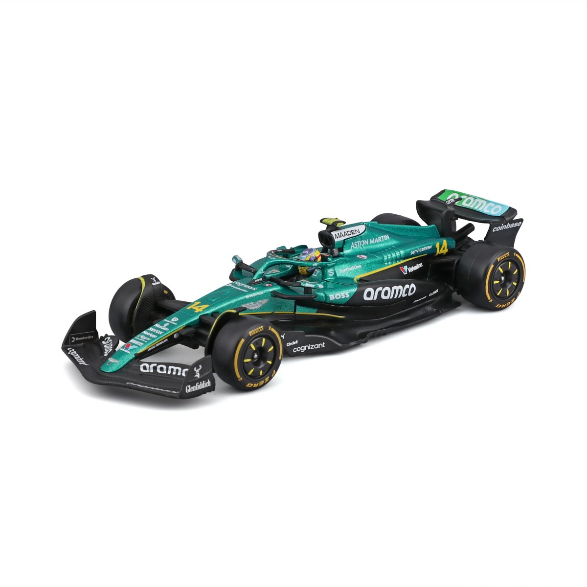 2026 Aston Martin AMR25 2025 #14 Alonso 1:43 with helmet and display case: No package: Image 3