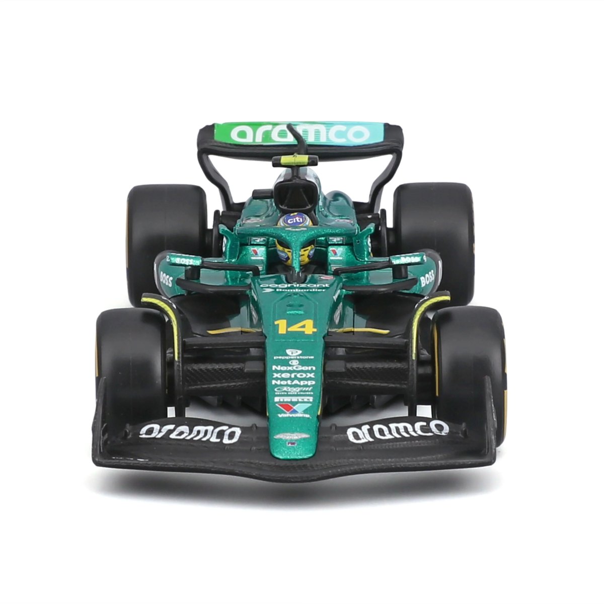 2026 Aston Martin AMR25 2025 #14 Alonso 1:43 with helmet and display case: No package: Image 4