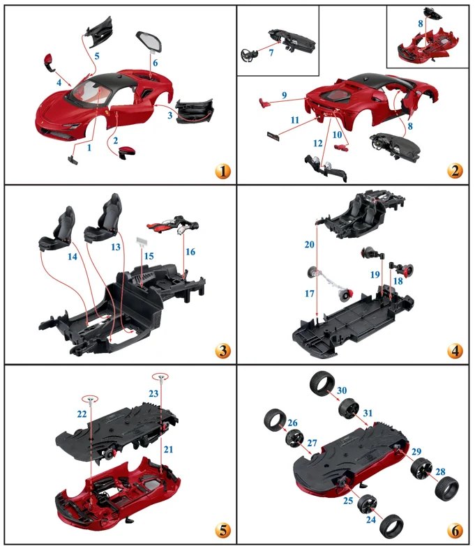 2026 Model Kit FERRARI R&P SF90 STRADALE - 1:24: No package: Image 7
