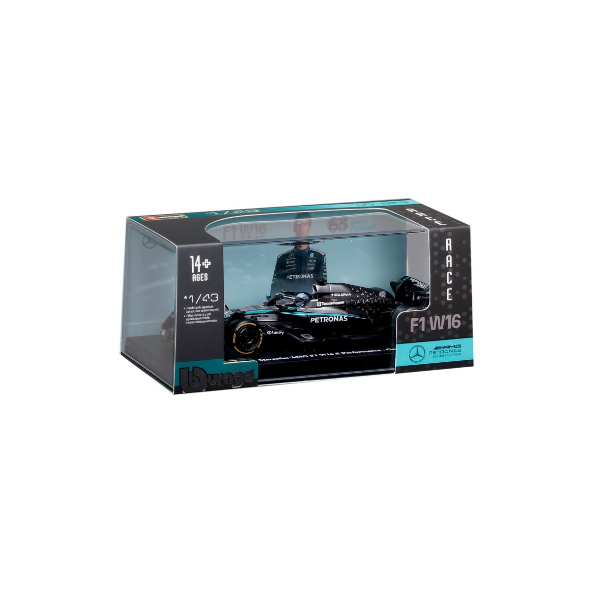 2026 Mercedes-AMG W16 2025 #63 George Russell - Scale 1:43 with base and display case: No package: Image 2