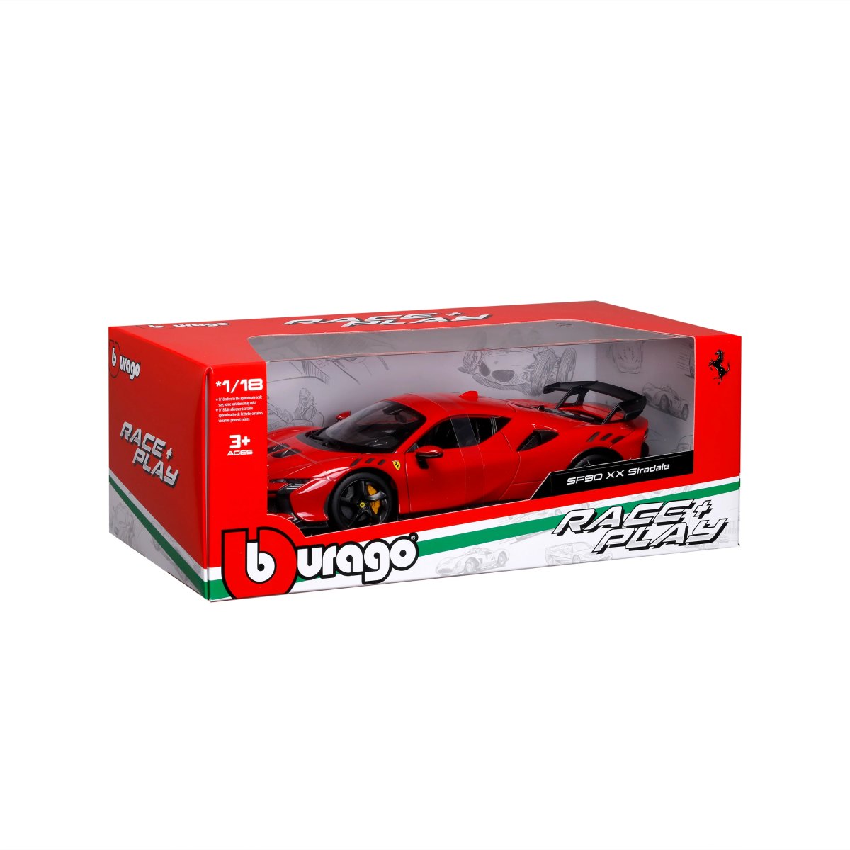 2026 Ferrari SF90 XX Stradale 2024 Rosso Corsa 1:18 Scale Model: No package: Image 2