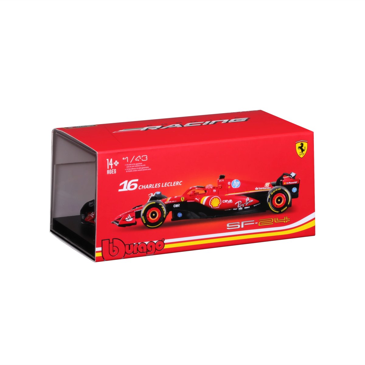 2026 Ferrari SF-24 #16 Charles Leclerc – Monza GP 2024 Winner – 1:43 Scale with Driver and Display Case: No package: Image 3