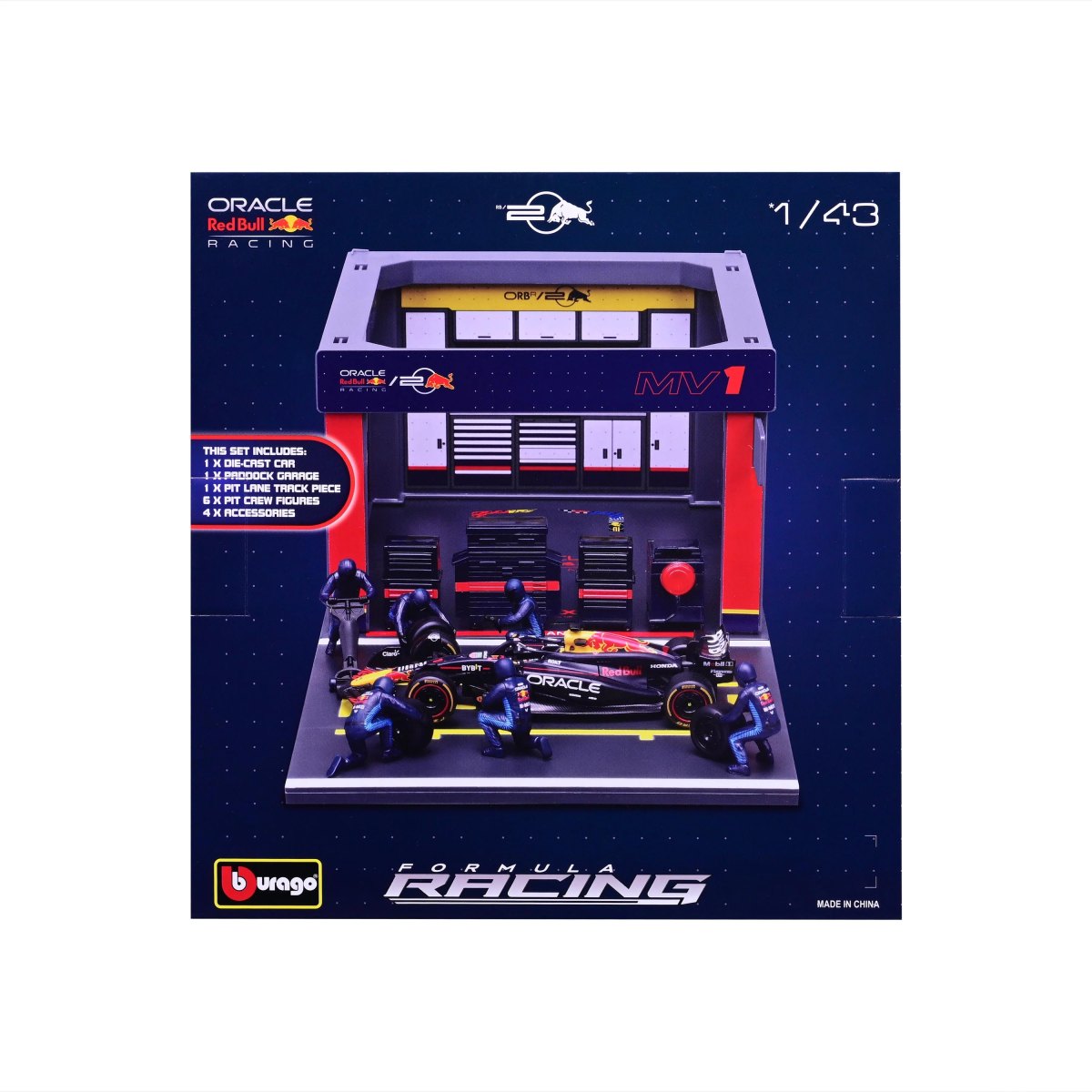 2026 Red Bull Pit Stop with RB20 #1 Max Verstappen Diecast Model 1:43 F1 2024: No package: Image 6
