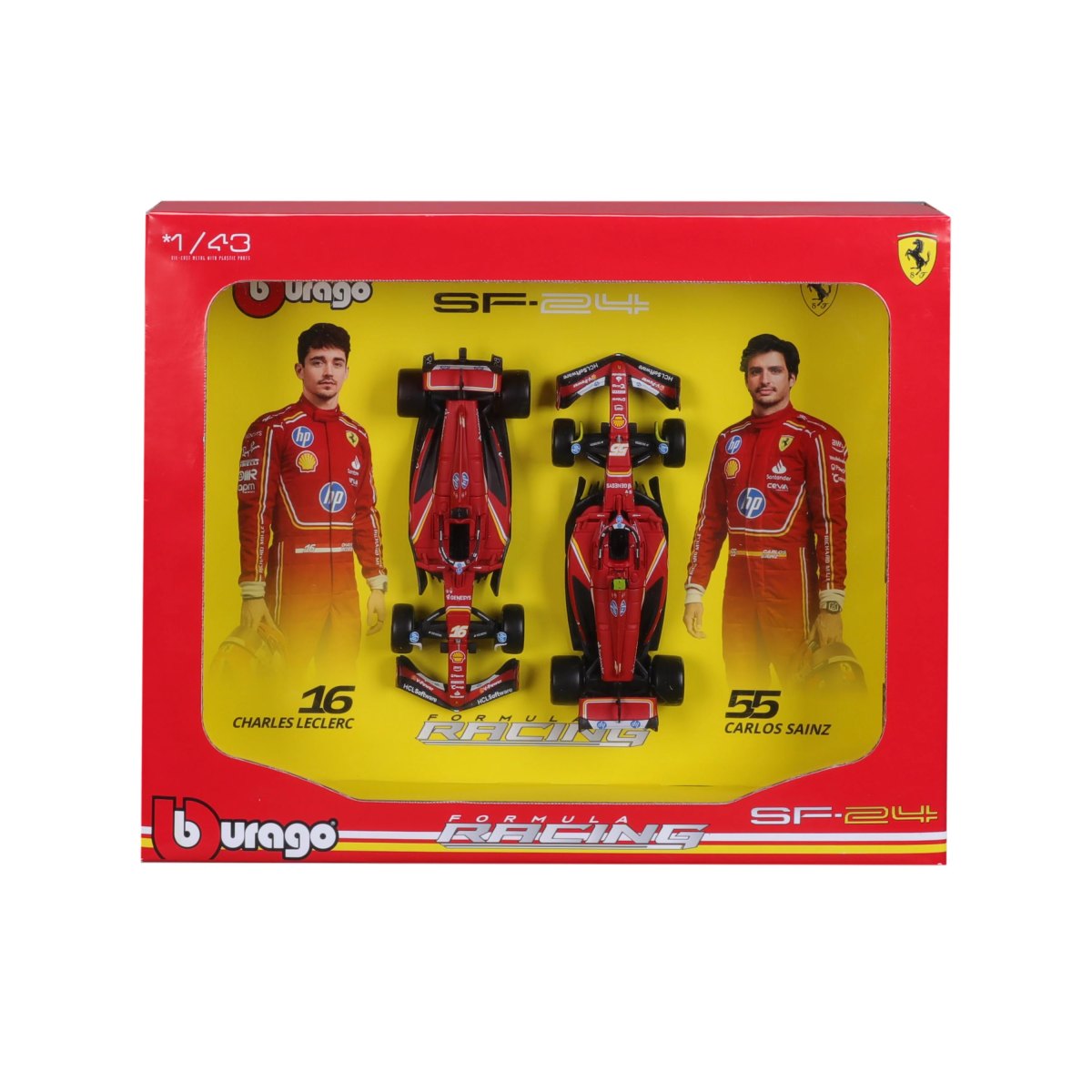 2026 2-Model Set SF-24 #16 Charles Leclerc / #55 Carlos Sainz F1 2024 1:43 Imola Livery: No package: Image 3