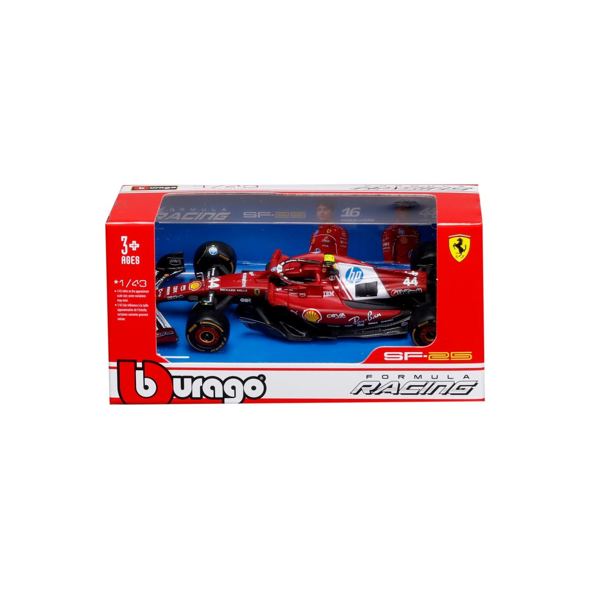 2026 Ferrari SF-25 #44 Lewis Hamilton F1 2025 – 1:43 Scale Diecast Model with Official License: No package: Image 2