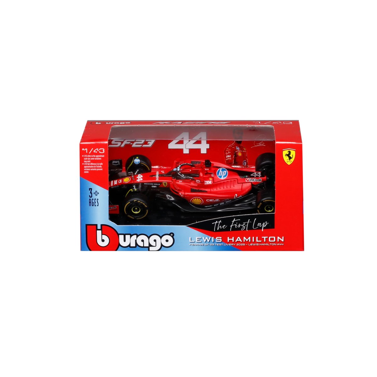 2026 Ferrari SF-23 Test Fiorano #44 Lewis Hamilton – 1:43 Scale Diecast Model with Official License: No package: Image 2