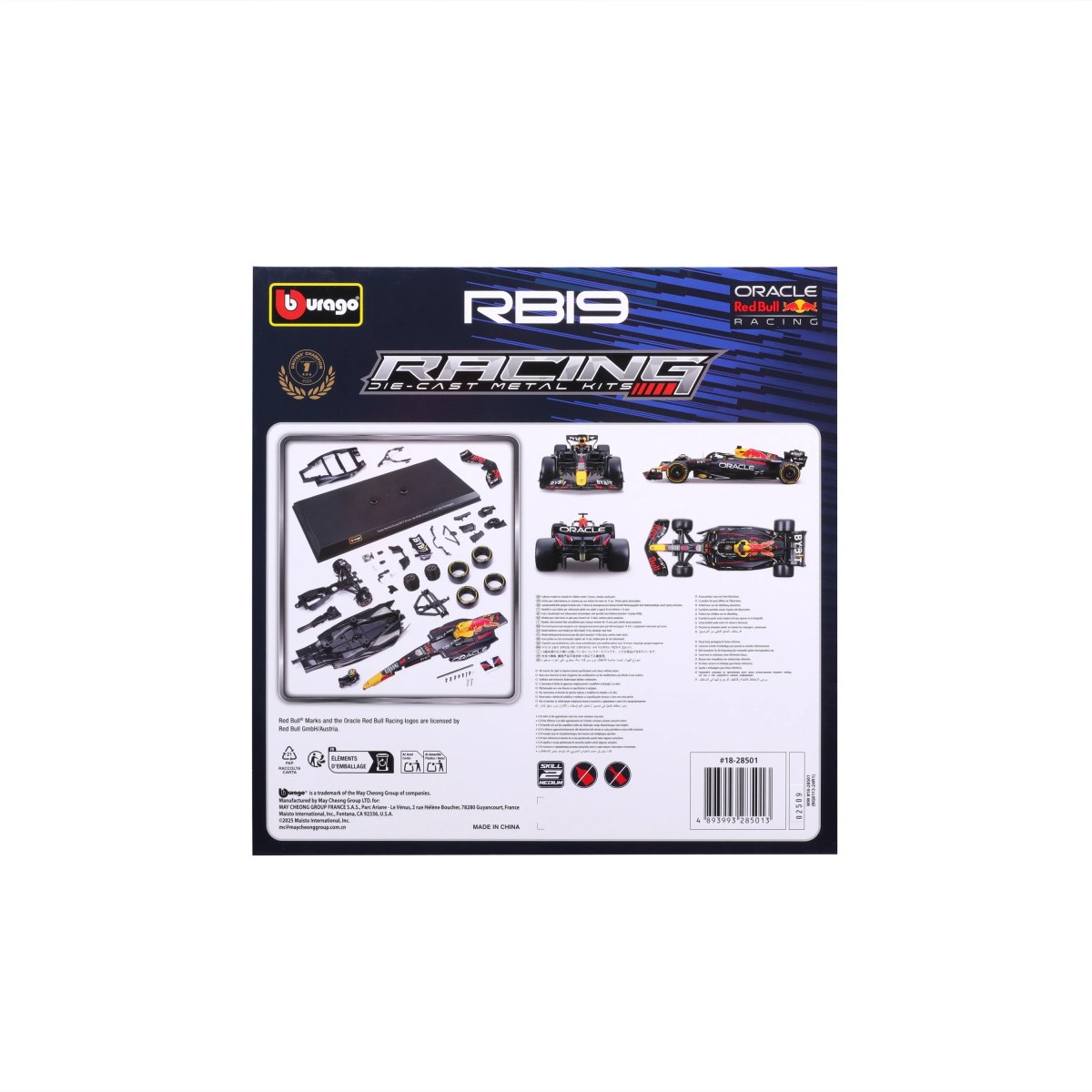 2026 Model Kit Red Bull RB19 2023 #1 Max Verstappen – 1:24 scale: No package: Image 7