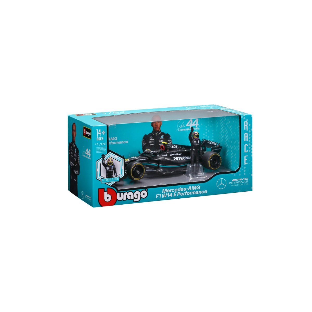 2026 Mercedes W14 E Performance #44 Lewis Hamilton F1 2023 – 1:24 Diecast Model with Driver: No package: Image 2