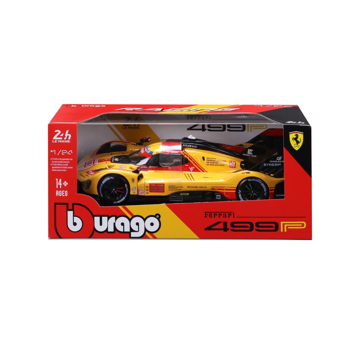2026 Ferrari 499P 24H Le Mans Hypercar 2024 #83 – 1:24 Scale Diecast Model: No package: Image 2
