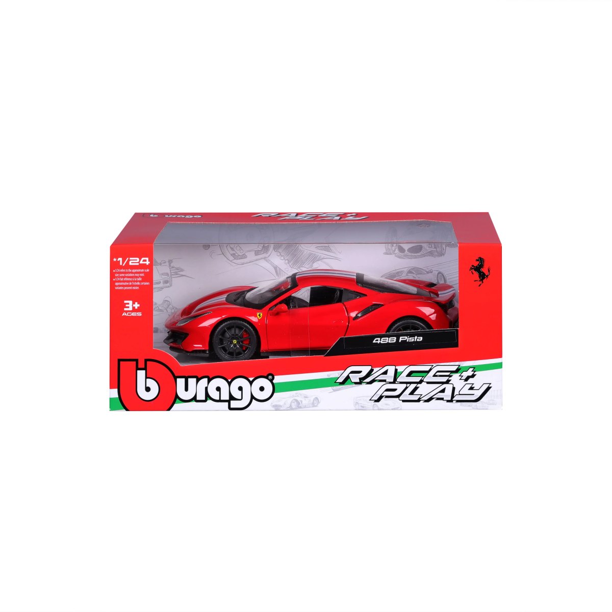 2026 Ferrari 488 Pista R&P 1:24 Red Red: No package: Image 2