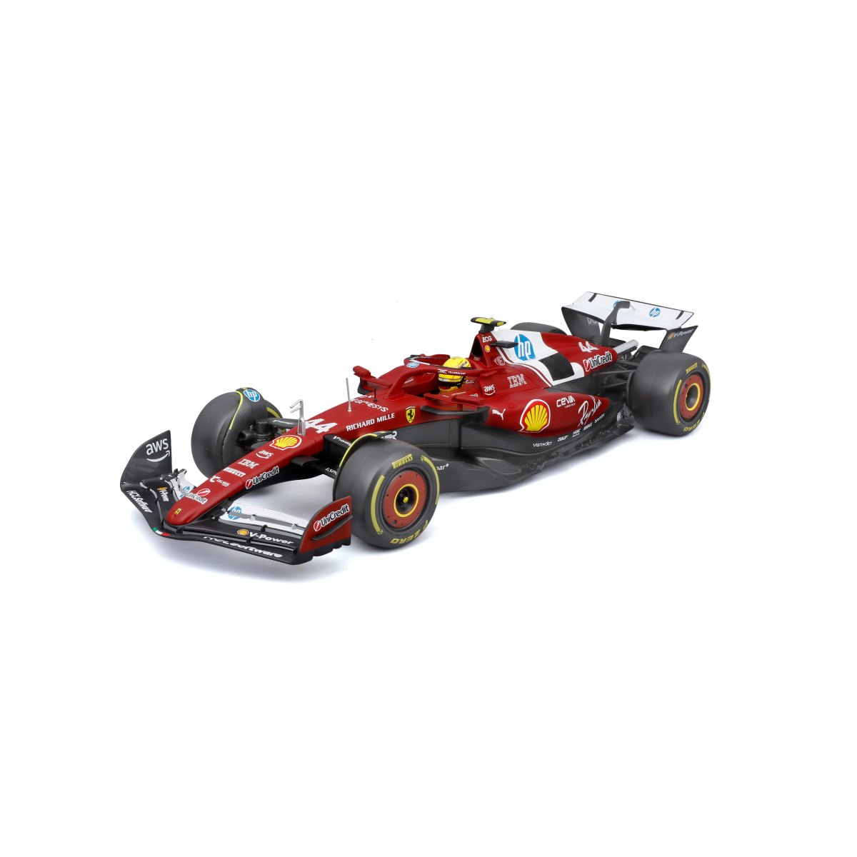 2026 Ferrari SF-25 Lewis Hamilton #44 F1 2025 – 1:18 Diecast Model with Official License: No package: Image 2