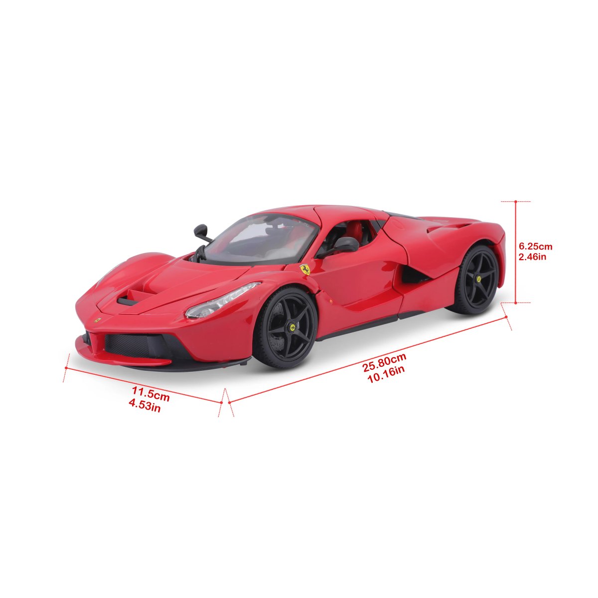 2026 LaFerrari R&P 1:18 Red – Diecast Model: No package: Image 9