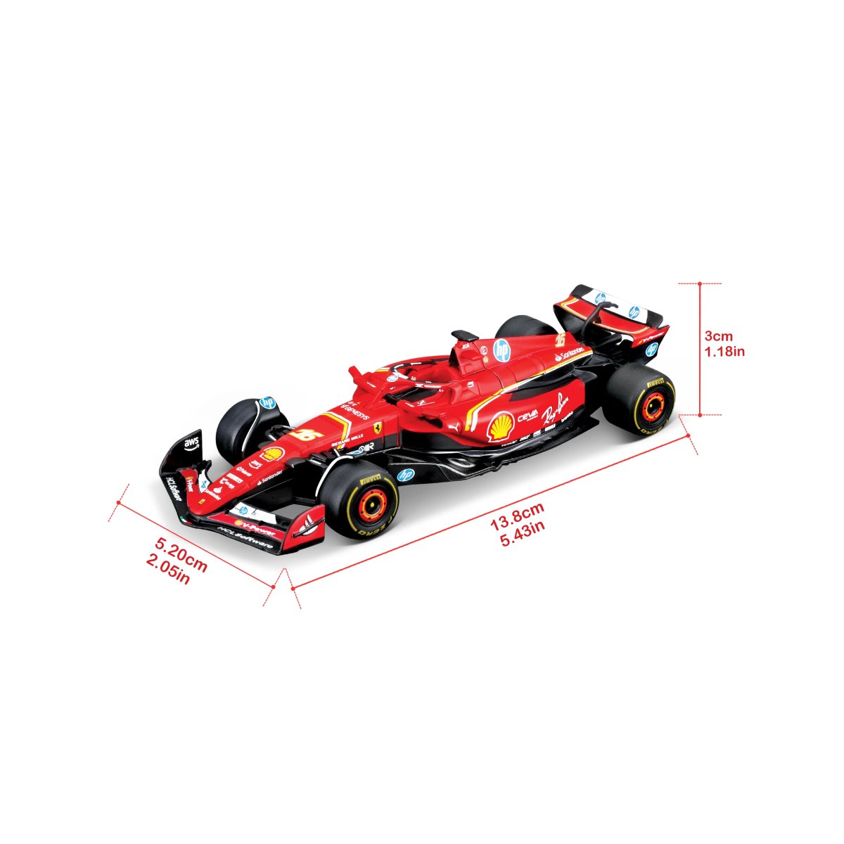 2026 Formula Racing Ferrari SF-24 RC Vehicle Diecast 1:41 with Track: No package: Image 5
