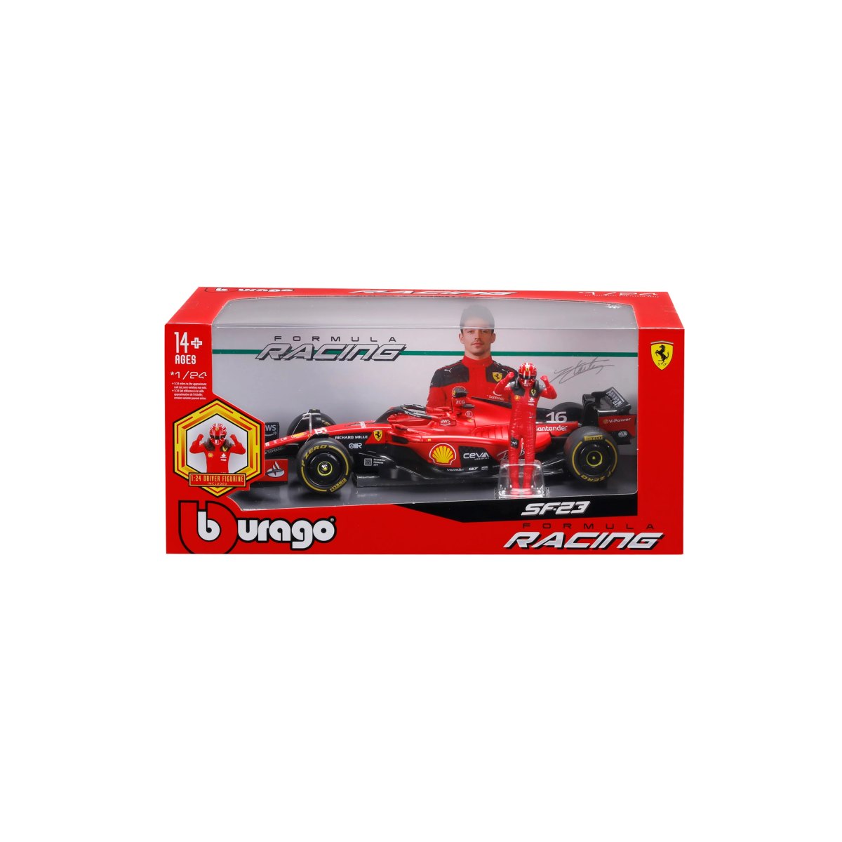2026 Ferrari SF-23 Charles Leclerc #16 – 1:24 Scale Diecast Model with Driver: No package: Image 2