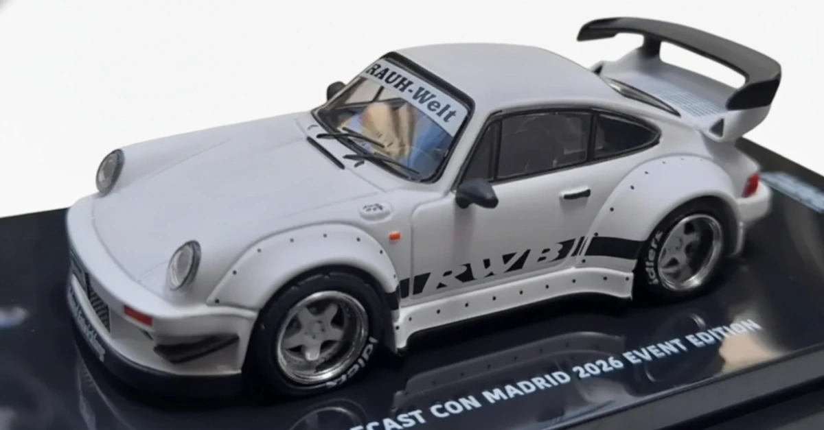 2026 RWB 930 Diecast Con Madrid 2026 Event Edition White: No Package: Image 6