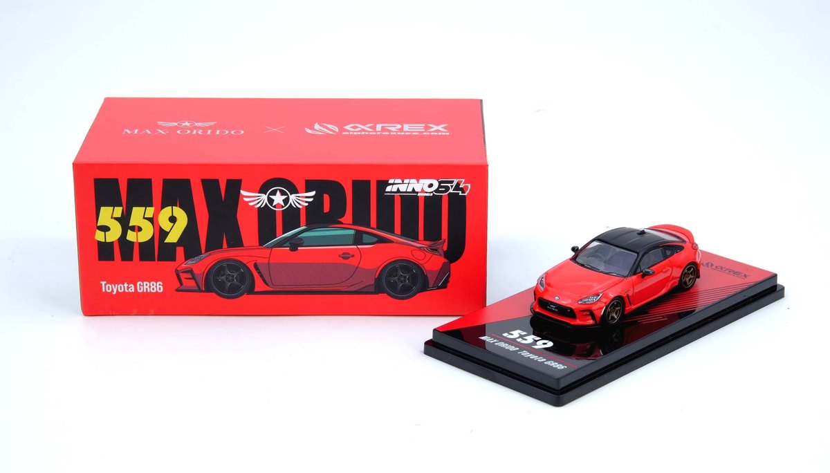 MAX ORIDO X Alpha Rex USA X INNO64 Toyota GR86 “MAX ORIDO” Red: No package: Image 4