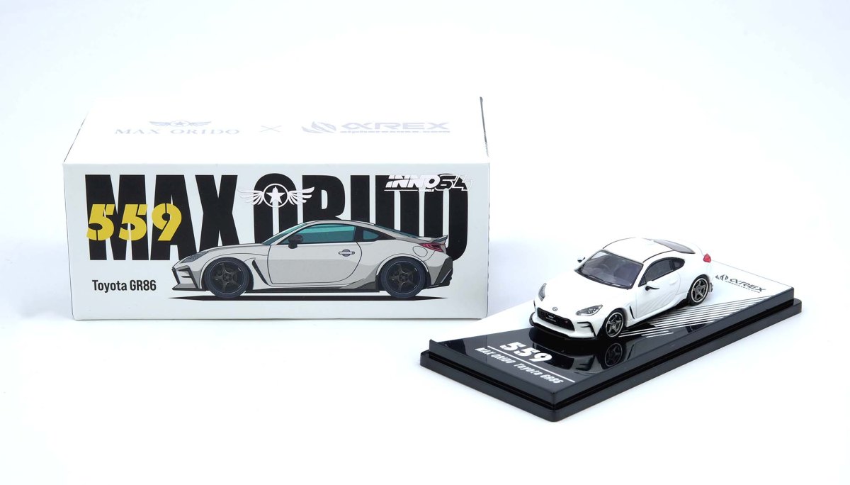 MAX ORIDO X Alpha Rex USA X INNO64 Toyota GR86 “MAX ORIDO” White: No package: Image 4