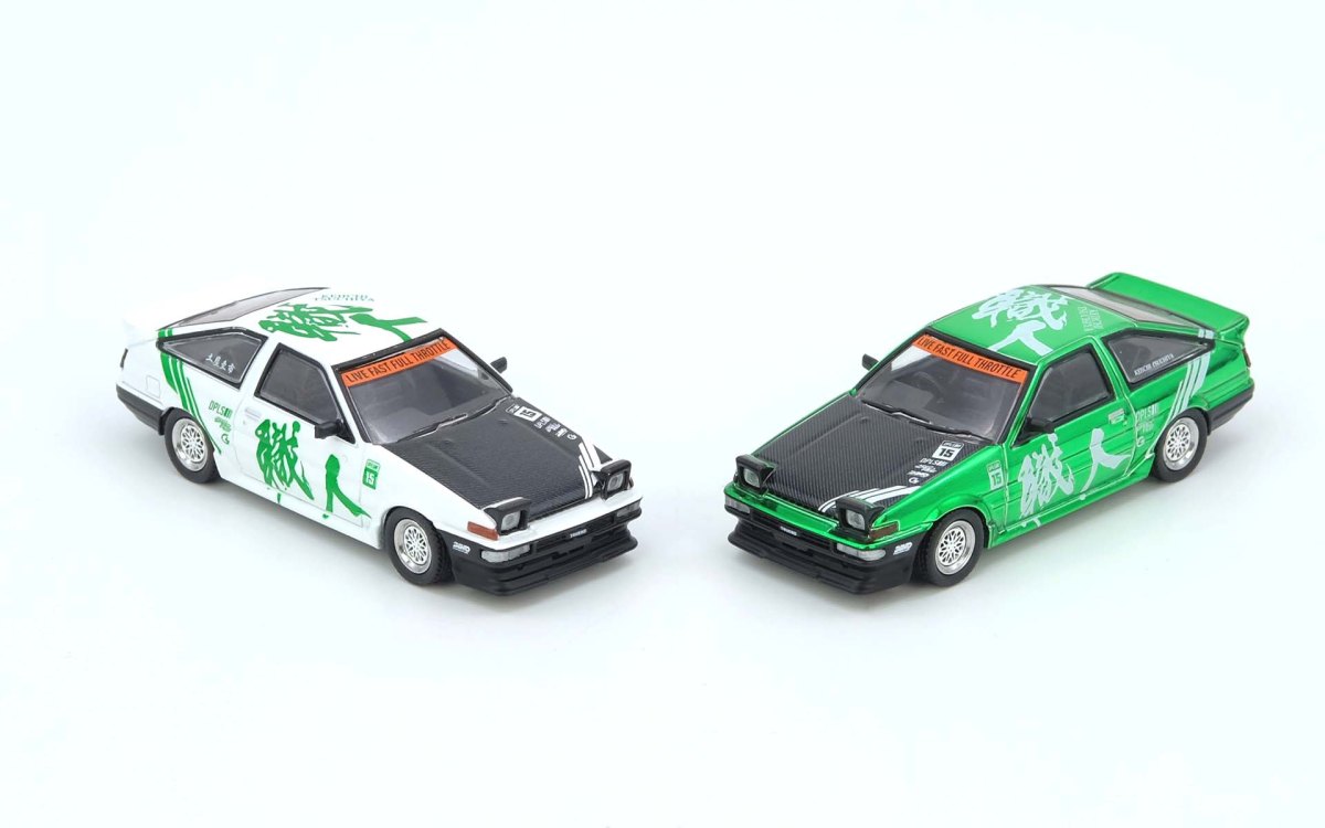 “INNO64 x DPLS x Keichi Tsuchiya” Toyota Sprinter TRUENO AE86 White 2025 Thailand Diecast Expo: No package: Image 4