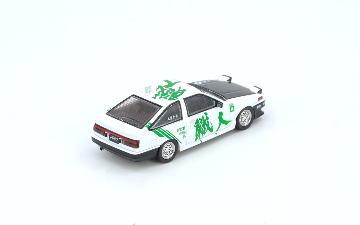 “INNO64 x DPLS x Keichi Tsuchiya” Toyota Sprinter TRUENO AE86 White 2025 Thailand Diecast Expo: No package: Image 2