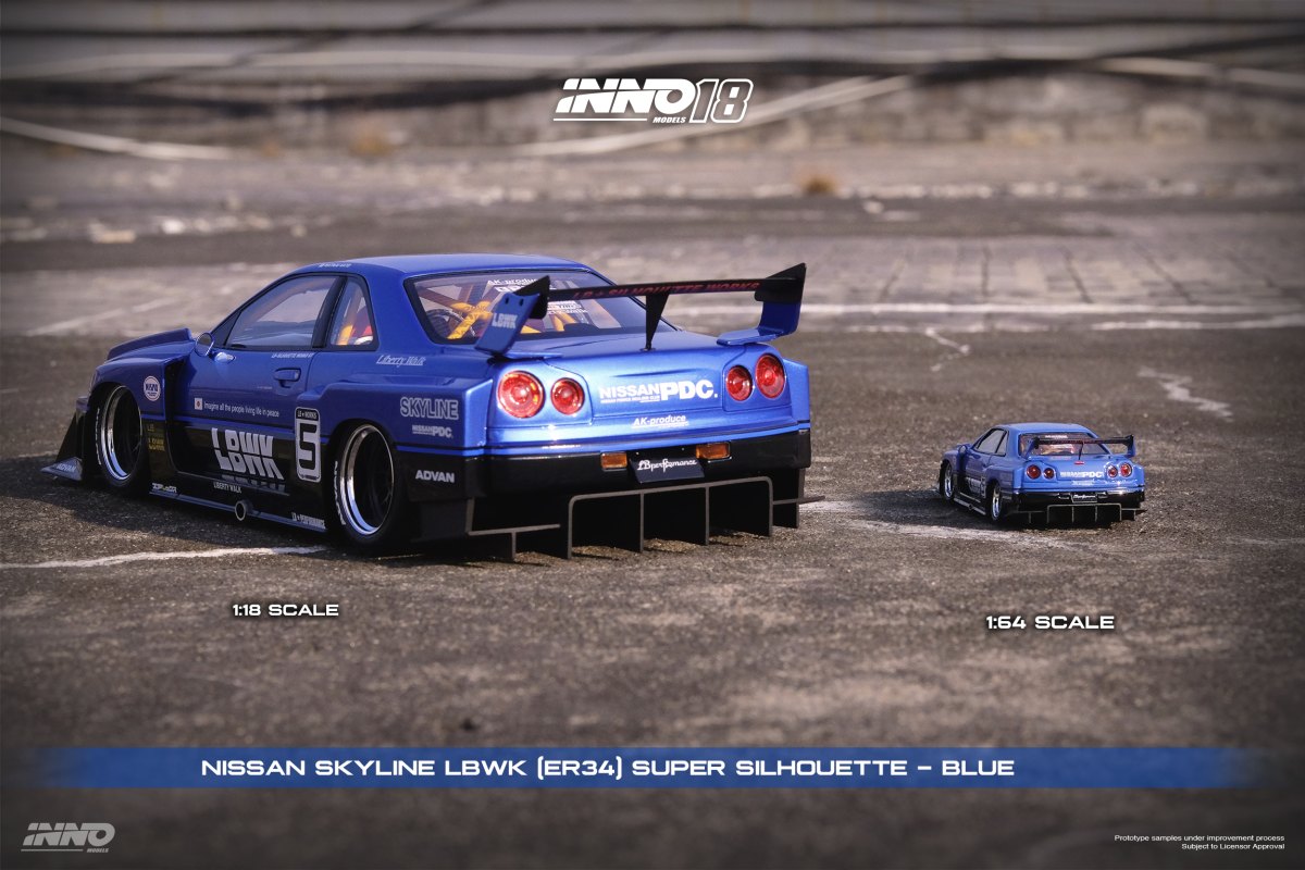 SKYLINE “LBWK” (ER34) Super Silhouette Blue Metallic: No package: Image 4