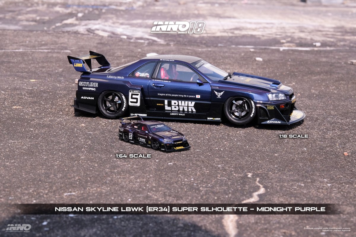 SKYLINE “LBWK” (ER34) SUPER SILHOUETTE MIDNIGHT PURPLE II: No package: Image 3
